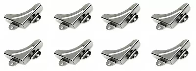 8 X PICTURE Or MIRROR CORNER CLAMPS Silver Nickel Mounting Brackets 32x32mm X7mm • £5.89