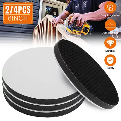 2/4Pcs 6in Soft Foam Interface Sanding Disc Hook Loop Sander Buffer Backing Pad • $9.98