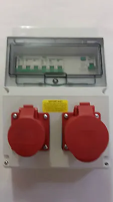 £82.64 • Buy 3 Phase 16A&32A 5 Pin RCD Industrial 415V CEE Sockets.Wall Mounted Distro Board.