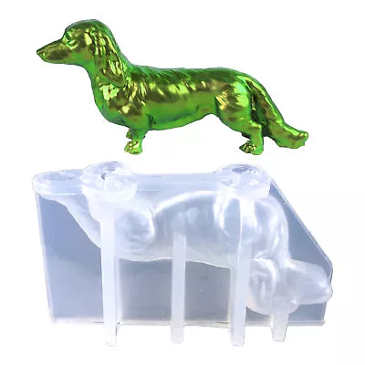 3D Dachshund Silicone Candle Mold DIY Art Craft Clay Epoxy Resin Home Decoration • $11.26