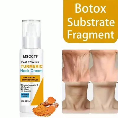 Botox Neck Face Cream Anti-aging Lifting Tumeric Acetyl Hexapeptide-8 Hyaluronic • £8.75