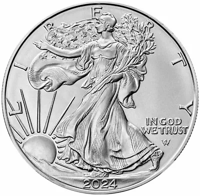 2024 American Silver Eagle $1 Coin 1 Oz .999 Fine Silver BU • $37.47