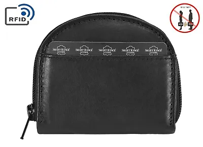 Coin Holder Wallet Small RFID BLOCKING Genuine Leather Unisex Card Holder Wallet • £3.99