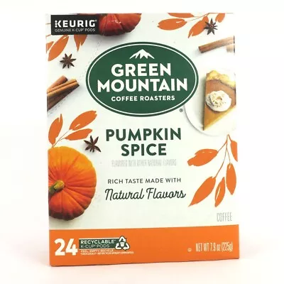 Green Mountain Seasonal Pumpkin Spice Coffee 24 Keurig K Cups Best By: March/25 • $14.99