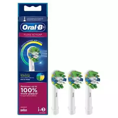 Oral-B Floss Action Replacement Brush Heads Refills (pack Of 3) • $16.99