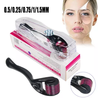 $10.48 • Buy 0.25-1.5mm Micro Needle Derma Roller Titanium Facial Wrinkle Removal Skin B,