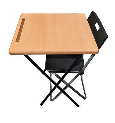 Folding Exam Classroom Camping Laptop Coffee Bistro Market Stall Table & Chair • £39.99