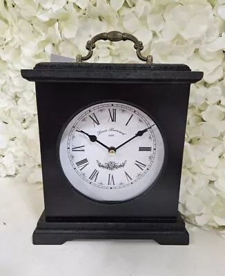 Vintage Retro Clock Centrepiece Mantelpiece  Home Decor Fireplace Black • £21.99