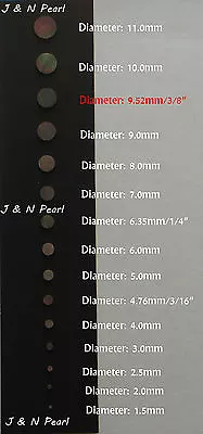 50+3pcs Free 9.52mm/3/8  Black MOP DotsShinyBlack With Iridescence A Grade • $17.59