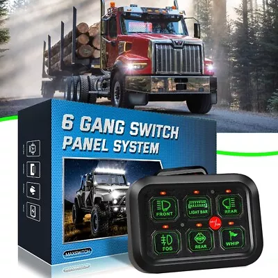 6 Gang Switch Panel Relay System For Western Star Truck LED Light Bar Control • $129.99