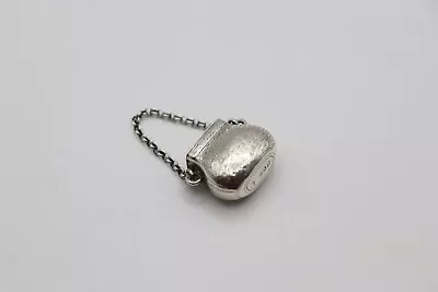 Rare Novelty Georgian Antique Sterling Silver Vinaigrette Fishing Creel Shape • $368.71