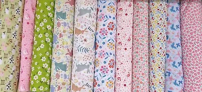 Spring PolyCotton Fabric Poplin Budget Children's Animal Floral Dress Craft • £2.80