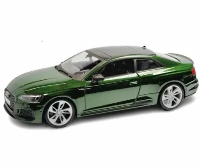 Burago 1/24 Scale Model Car Audi RS 5 Coupe Met Green Diecast Excellance Details • $42.83