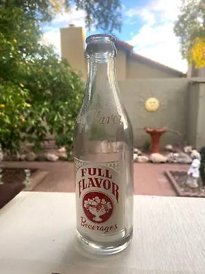 Vintage   Full Flavor Beverages  7 Fl Oz Acl Soda Pop Bottle Glasgow Montana • $9.99