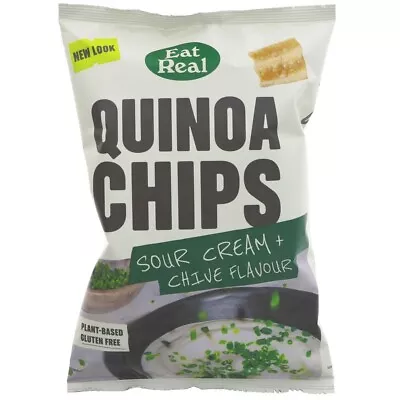 Eat Real | Quinoa Chips Cream & Chives | 10 X 90g • £22.79