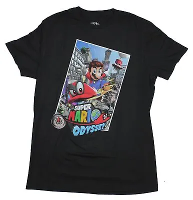 Super Mario Odyssey Adult New T-Shirt - Hat Throwing Action Mario Pic • $14.98