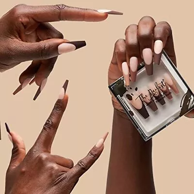 The Nailest - Instant Luxury Acrylic Press-on Nails-C-curve Long Coffin- Down... • $33.74