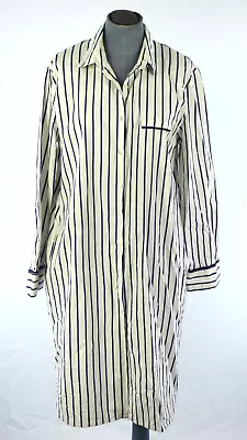Laura Clément Shirt Dress Striped Nautical Holiday Cotton Summer UK10 • £7.99
