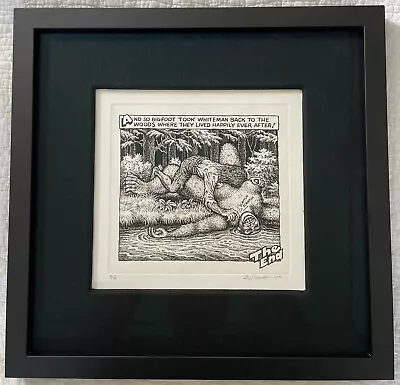 Robert Crumb R. Crumb Etching-Whiteman Meets Bigfoot-SignedFramedNumbered 2011 • $1600