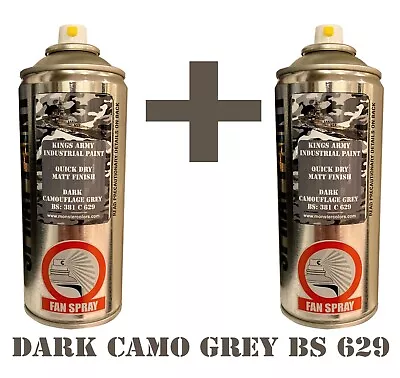 Dark Camo Grey Army Spray Paint Military Vehicle paintballairsoftrc Mod  X2 • £23.75