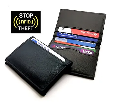 Slim  RFID Blocking Credit Card Holder Holds Up To 8 Card & Bank Notes Slot • £4.95