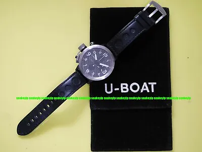 U-Boat Flightdeck Chronograph 45mm Black PVD Steel With Carbon Fiber Dial AS IS • $1299
