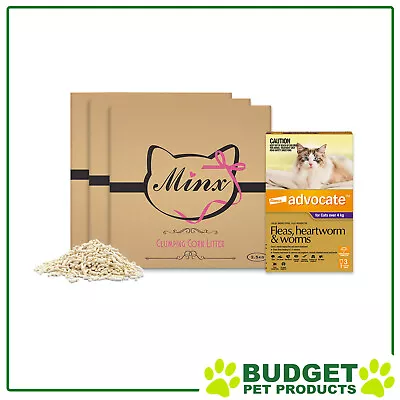 Advocate For Large Cats Over 4kg 3 Pack With Minx Litter 7.5kg • $87.99