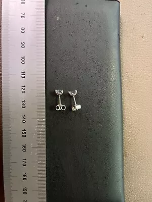 Rare H Stern 18K White Gold Earrings W/ Princess Cut Aqua. Never Worn • $700