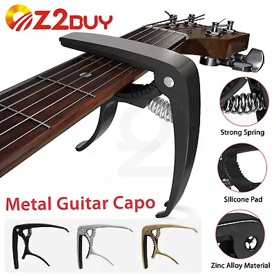$6.45 • Buy Guitar Capo Electric Acoustic Clamp Fast Release Black Aluminum Spring Trigger 
