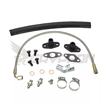 Turbo Oil Feed Return Line Kit For Toyota 1JZ-GTE 2JZ-GTE With Holset HX35 HX40 • $153.41