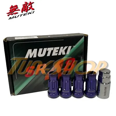 Muteki Sr48 4 Wheels Lock Lug Nuts Set 12x1.5 1.5 Acorn Rims Open End Purple T • $37.95