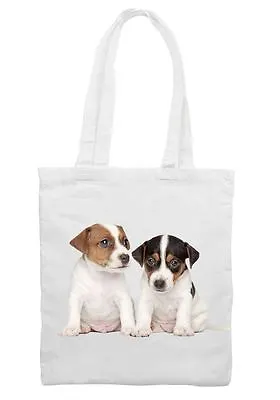 Jack Russell Puppies Cotton Shoulder Bag - Russells Gift Present • £8.95