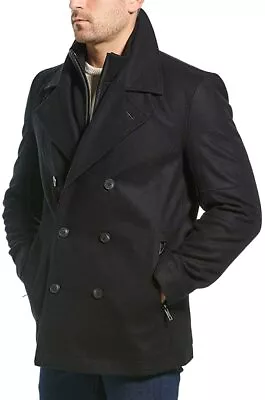 Marc New York By Andrew Marc Emmett Double Breast Coat With Inset Black XL • $57