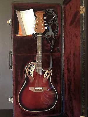 Ovation Celebrity Mandolin Elite MCS 148 Case Inlay Sound Holes Acoustic Amp • $485