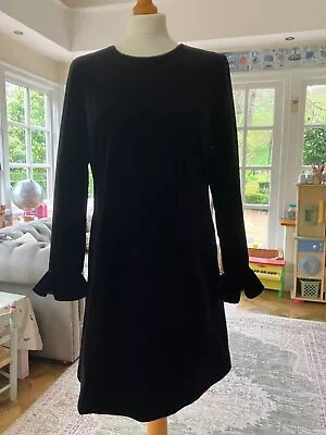 Goat Black Velvet Dress Size 12 • £15
