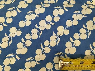 Badda Bing! Me & My Sister Moda BTHY Lt.Blue W/ White Cherries Quilt Fabric # 63 • $8