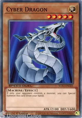 SGX1-ENG01 Cyber Dragon Common 1st Edition Mint YuGiOh Card • £0.99