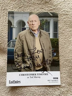 Christopher Timothy (eastenders) Signed Cast Card- Dedicated • £1