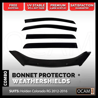 $149 • Buy Bonnet Protector, Weathershields For Holden Colorado 2012-2016 Visors