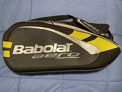 Babolat Aero Technology Tennis Racquet Bag Backpack Black Yellow Isothermal • $59.99