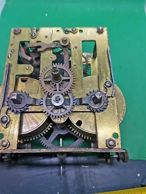 Vintage Antique Vienna Wall Clock Brass Movement Fitting Frame Gong • £14.95