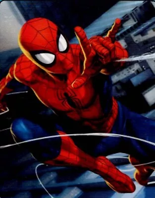Marvel The Amazing SpiderMan Go Spidey Silky Soft Throw Blanket 40 X 50 Inches • $9.99