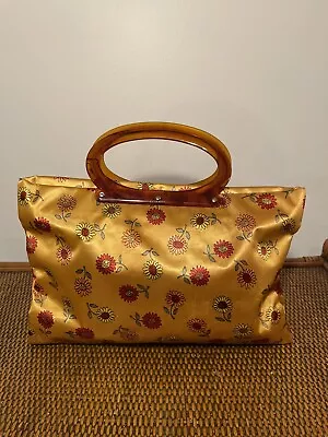 Vintage Lady’s Pride Floral Tote Purse With Handles • $22