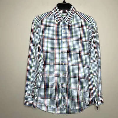 VINEYARD VINES Shirt Mens Small S Blue Check Plaid Murray Shirt Button Down • $17.49