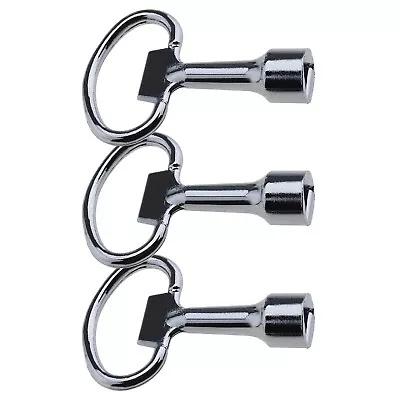 £5.80 • Buy 3pcs Silver Tone Metal Triangle Socket Spanner Key For Water Electrical Cabinet