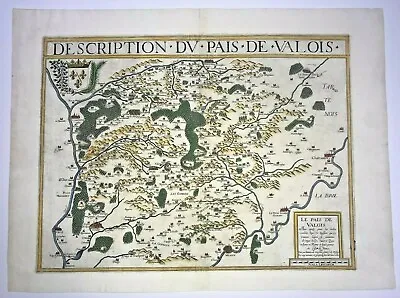Valois France 1617 Jean Le Clerc Large Unusual Antique Map 17th Century • £229.57