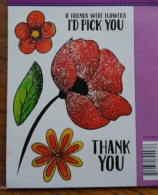 £1.75 • Buy Crafter's Companion 'Floral Delight'  Poppy Unmounted Rubber Stamp - CC-ST-FLO