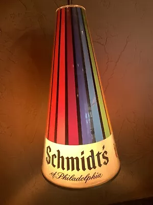 Vintage Schmidt Beer Hanging Rainbow Light 1960's. Good Condition.  • $26