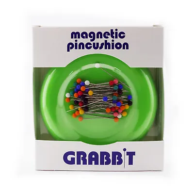 GRABBIT Lime Green Magnetic Pincushion With Ball Head Pins  • $10.95