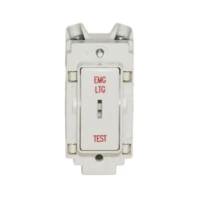 Crabtree 4551/ELT Keyswitch   Emergency Light Test   Grid Switch Module White • £5